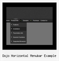 Dojo Horizontal Menubar Example Web Design