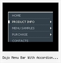 Dojo Menu Bar With Accordion Submenu Javascript Menus Code