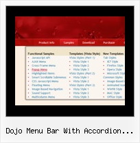Dojo Menu Bar With Accordion Submenu Simple Dhtml Horizontal Submenu