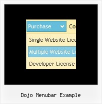 Dojo Menubar Example Drop Down Navigation Over Frame