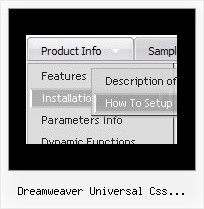 Dreamweaver Universal Css Navigation Menu Javascript Horizontal Scroll