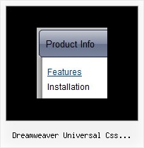 Dreamweaver Universal Css Navigation Menu Cascade Menus Css Javascript