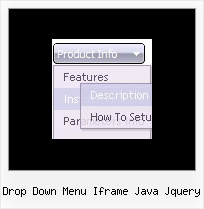 Drop Down Menu Iframe Java Jquery Easy Javascript Horizontal Menu Example