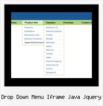 Drop Down Menu Iframe Java Jquery Javascript Menu Frame Support