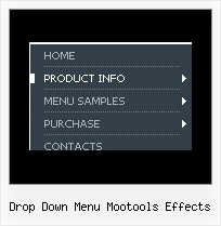 Drop Down Menu Mootools Effects Drag Drop Menu Javascript