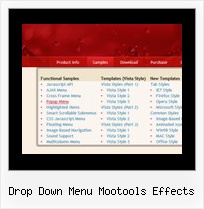 Drop Down Menu Mootools Effects Menu Dynamique Dhtml