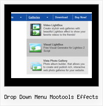 Drop Down Menu Mootools Effects Html Menus Software