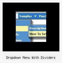 Dropdown Menu With Dividers Menus Using Java Script