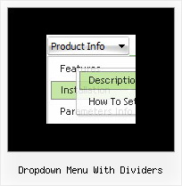 Dropdown Menu With Dividers Pull Down Menu In Frame