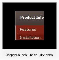 Dropdown Menu With Dividers Web Menu Samples