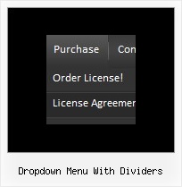 Dropdown Menu With Dividers Vertical Menu Display Hide