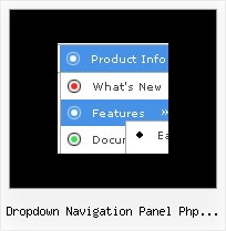 Dropdown Navigation Panel Php Fusion Styles And Layers And Javascript