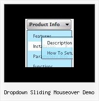 Dropdown Sliding Mouseover Demo Dhtml Drop Down Menu In Frames