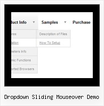 Dropdown Sliding Mouseover Demo Javascript Menu Dropdown