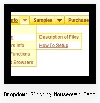 Dropdown Sliding Mouseover Demo Javascript Tab Menu