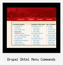 Drupal Dhtml Menu Commands Javascript Using Absolute Position