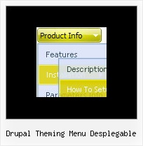 Drupal Theming Menu Desplegable Popup Menue