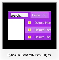 Dynamic Context Menu Ajax Side Navigation Bar Javascript
