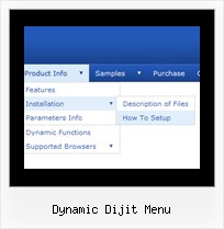 Dynamic Dijit Menu Pop Down Menu