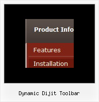 Dynamic Dijit Toolbar Javascript Horizontal Slide Down Menu