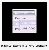 Dynamic Extendable Menu Opencart Javascript Rolldown Bar