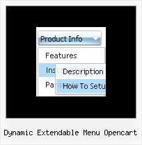 Dynamic Extendable Menu Opencart Rollover Drop Down Menu Code