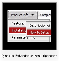 Dynamic Extendable Menu Opencart Web Page Menu Bars