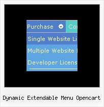 Dynamic Extendable Menu Opencart Javascript Horizontal Menu
