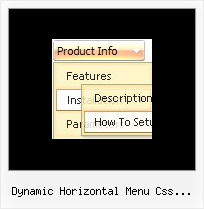 Dynamic Horizontal Menu Css Javascript Script Pull Down Menu