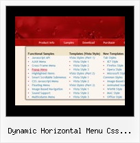 Dynamic Horizontal Menu Css Javascript Simple Dhtml Menu