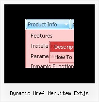 Dynamic Href Menuitem Extjs Javascript Toolbar Fade In
