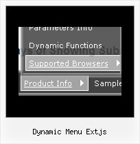 Dynamic Menu Extjs Menu Horizontal Dhtml