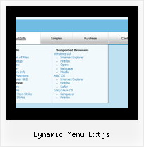 Dynamic Menu Extjs Creating Popup Java