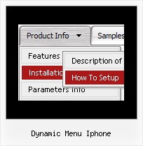 Dynamic Menu Iphone Drop Down Menu Web Design