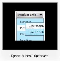 Dynamic Menu Opencart Tree Javascript Menu