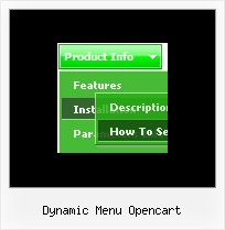 Dynamic Menu Opencart Website Navigation Bars