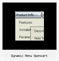 Dynamic Menu Opencart Dhtml Pull Down Menus