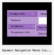 Dynamic Navigation Menus Css Javascript Html Code For Submenu