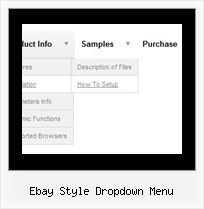 Ebay Style Dropdown Menu Tab Menu Sample Source Html