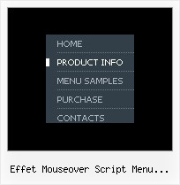 Effet Mouseover Script Menu Vertical Web Pull Down Menue