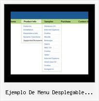 Ejemplo De Menu Desplegable Vertical Horizontal Drop