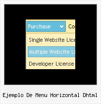 Ejemplo De Menu Horizontal Dhtml Drop Down Menue Tutorials