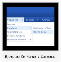 Ejemplos De Menus Y Submenus Dropdown Menu Rollover Menu