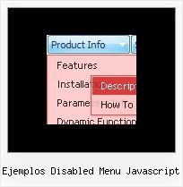 Ejemplos Disabled Menu Javascript Dhtml Rollover Pulldown