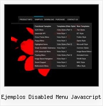Ejemplos Disabled Menu Javascript Rolldown Example