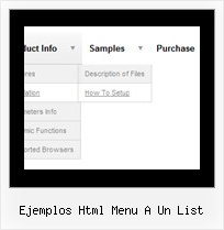 Ejemplos Html Menu A Un List Javascript Menubar Example