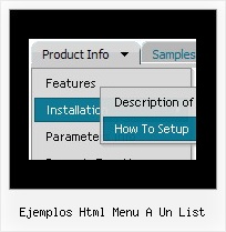 Ejemplos Html Menu A Un List Web Menu Template