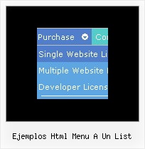 Ejemplos Html Menu A Un List Drop Down Menue Codes