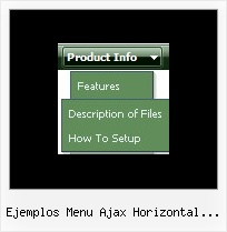 Ejemplos Menu Ajax Horizontal Desplegable Toolbar Menu Javascript