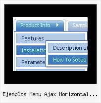 Ejemplos Menu Ajax Horizontal Desplegable Drop Down Menu Creator